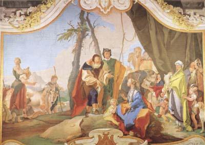 Giovanni Battista Tiepolo Rachel Hiding the Idols from her Father Laban (mk08) china oil painting image